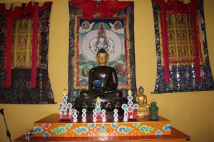 Buddha in meditation hall